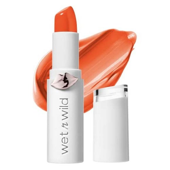 Lipstick By Wet n Wild Mega Last High-Shine Lipstick Lip,  Orange Tanger-ring - Picture 1 of 3